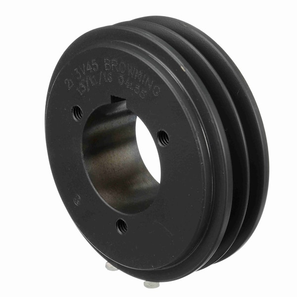 2 Groove Cast Iron Bushed Bore Multiple Sheave, 2P3V45